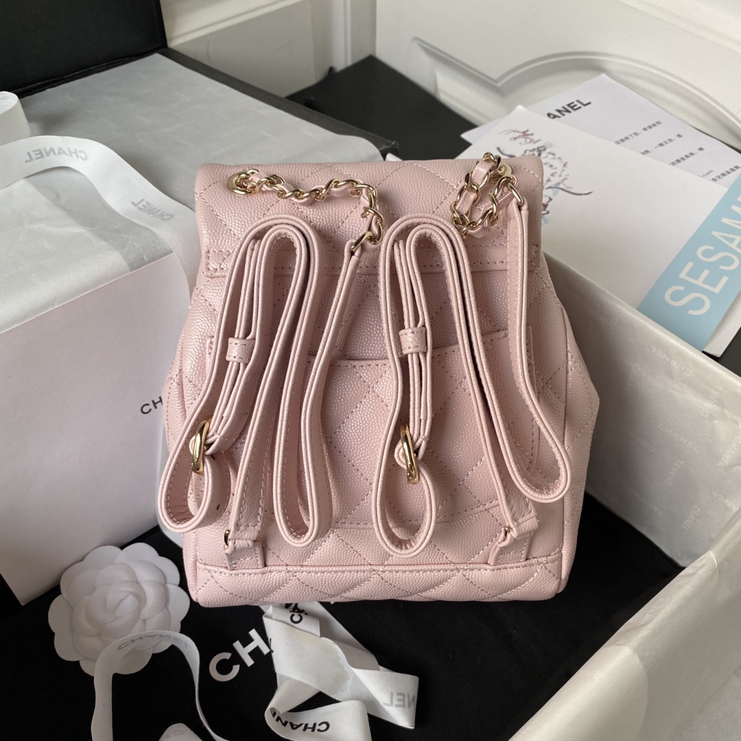 Caviar Leather Mini Backpack AS4058 Pink